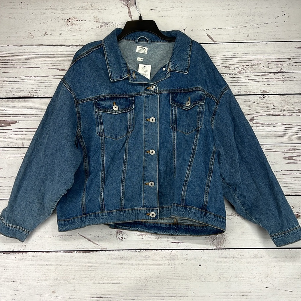 Cotton On Trendy Plus Size 90s Baggy Denim Jacket Size 20